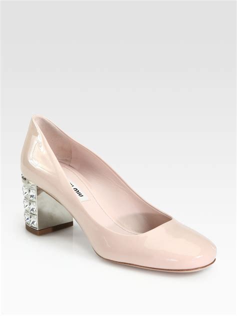 miu miu crystal heel oxfords|miumiu heels for women.